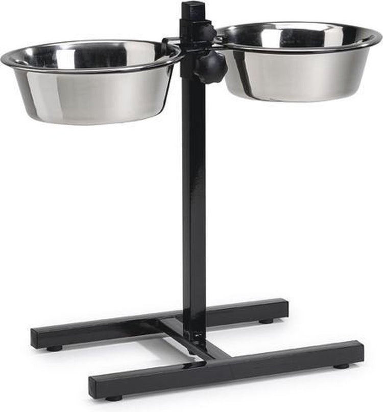 Beeztees standaard - dinerset hond - zwart - 25 cm