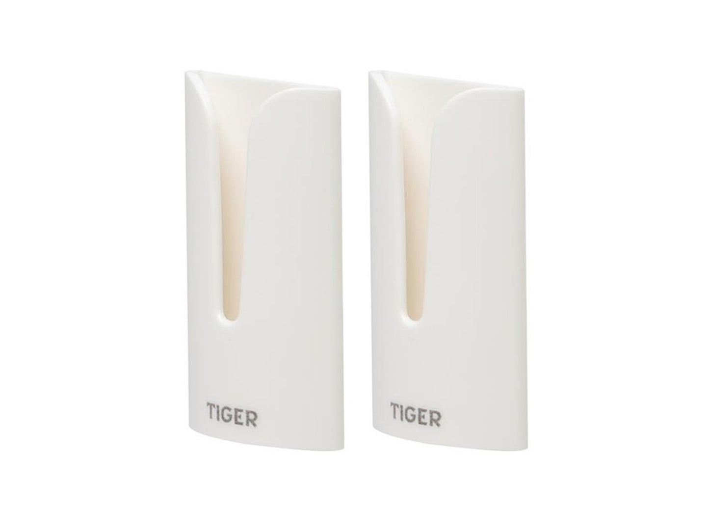 Tiger tulip handdoekhaak wit met plakstrip 2 op blister