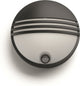 Philips led philips yarrow muurlamp - met sensor - zwart