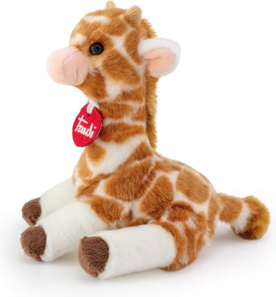 Trudi ni knuffel giraf 19 cm - hoge kwaliteit pluche knuffel - knuffeldier voor jongens en meisjes - bruin wit - 13x19x13 cm maat xs