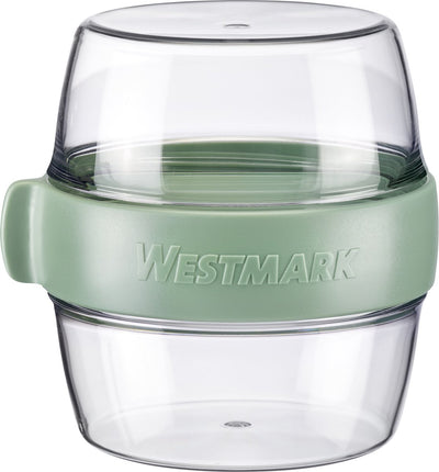 Westmark pocketbox maxi, praktisch meeneemblik, ideaal voor yoghurt, fruit, snacks, 700 ml (2 x 350 ml), bpa-vrij, muntgroen