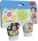 Natural face fingerpaint tube - zwart en wit, 2x65ml - schmink - afbeelding 1