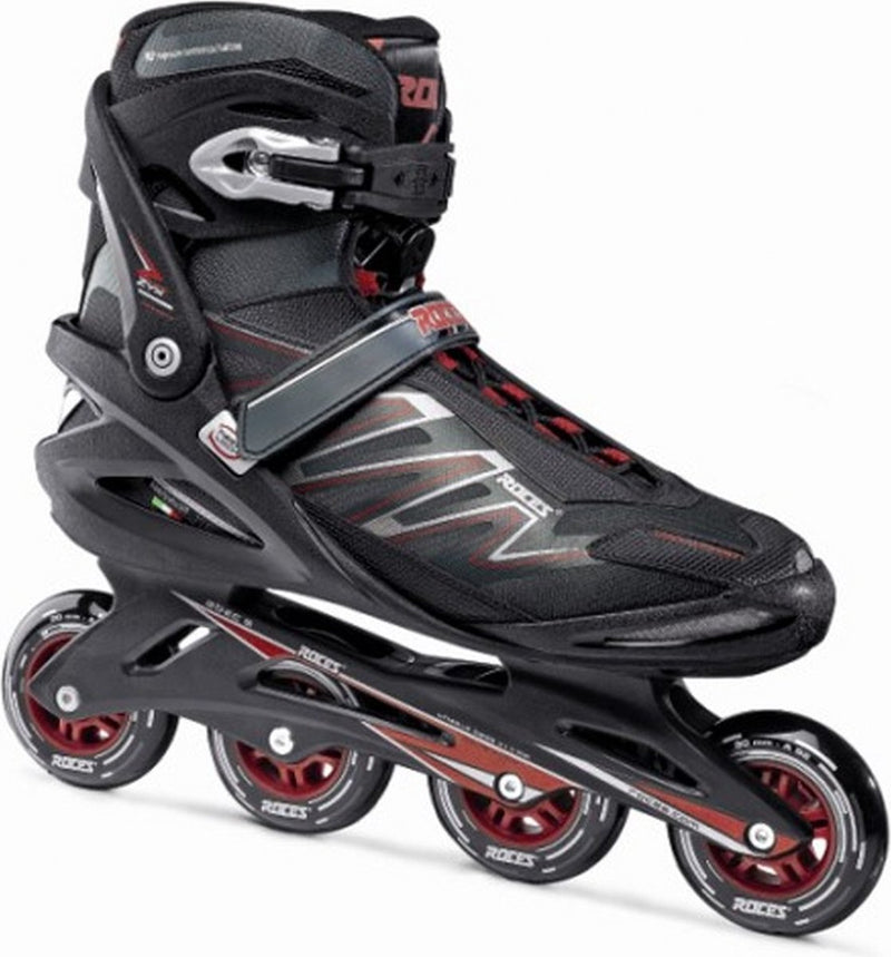 Roces big zyx 90 heren skeelers – 4x90mm wielen – fitness speed inline skates – zwart rood – maat 52
