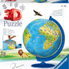 Ravensburger xxl kinder globe (engels) - 3d puzzel - 180 stukjes
