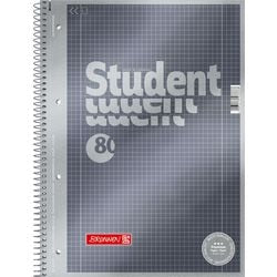 Notitieblok brunnen a4 metallic antraciet