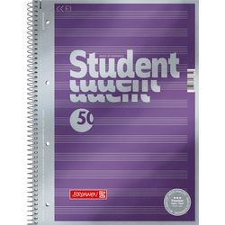 Collegeblok met spiraal brunnen student premium violet stuk