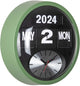 Karlsson wandklok round flip - jungle groen - 11x32.6x32.6cm - wandklok scandinavisch