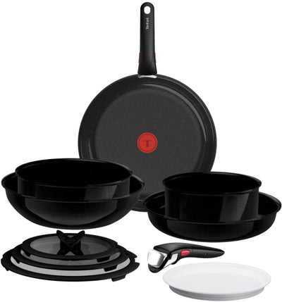 Tefal ingenio excellence ceram - pannenset - 11-delig - fusion core - inclusief deksel - handgrepen - pfas vrij