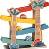 Small foot - houten knikkerbaan dino