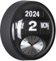 Karlsson wandklok round flip - mat zwart - 11x32.6x32.6cm - wandklok scandinavisch