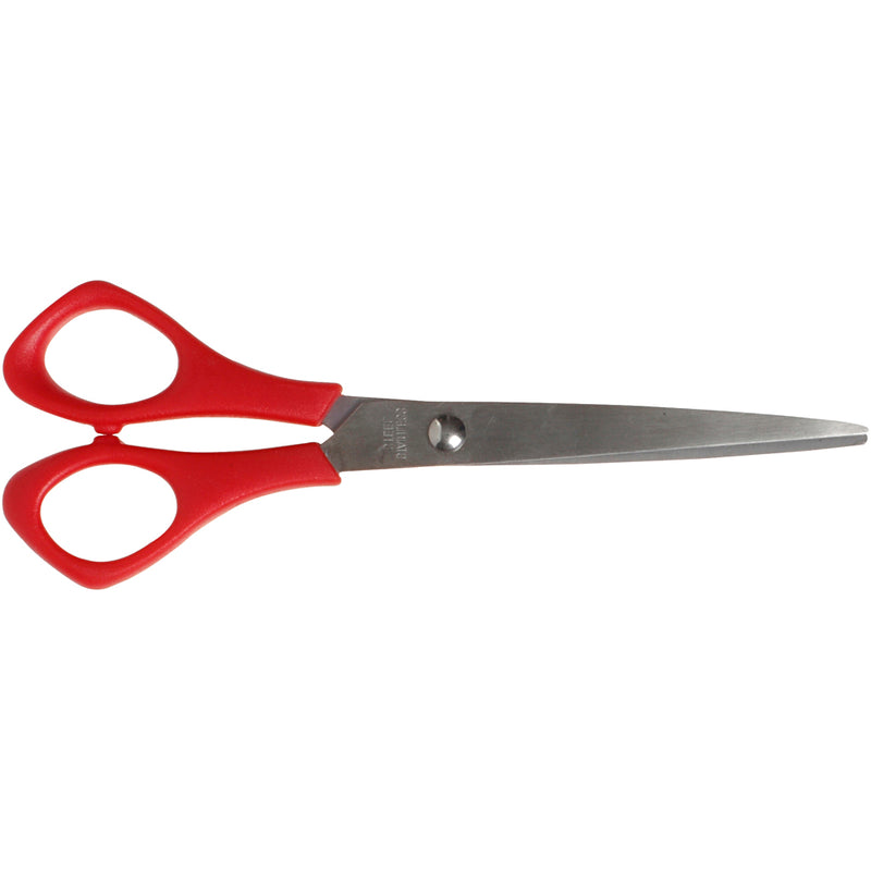 Schoolscharen, l: 16 cm, puntig, linkshandig, rood, 1 stuk