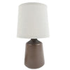 Tafellamp keramiek bruin 27cm