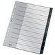 Numerieke tabbladen leitz recycle 1208 grijs pp (polypropeen)