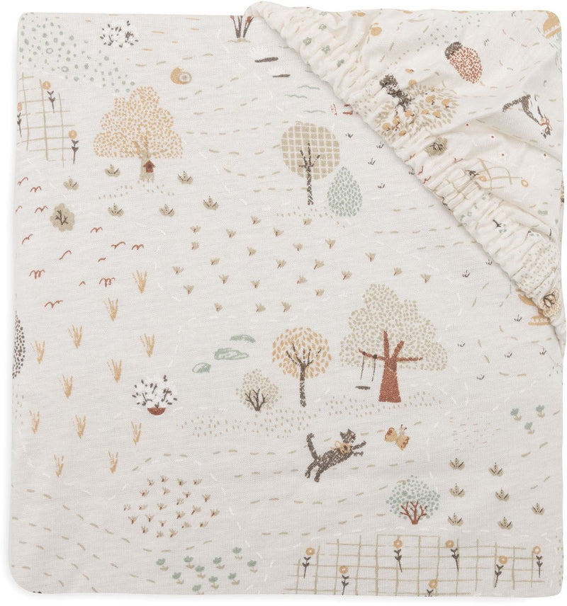 Jollein hoeslaken ledikant - 60x120cm - jersey - tiny park