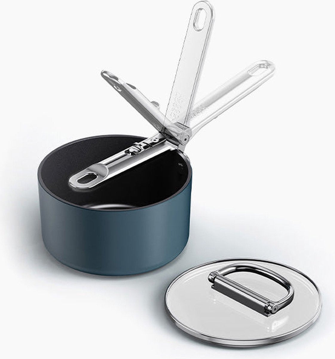 Joseph joseph space steelpan met deksel – 15 cm – anti-aanbak