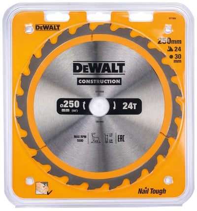 Dewalt dt1956-qz - cirkelzaagblad - 250mm - 24 tanden - stationair gereedschap