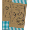 Vaessen creative • coco-ton katoen stof 45x50cm basic turkoois gestreept