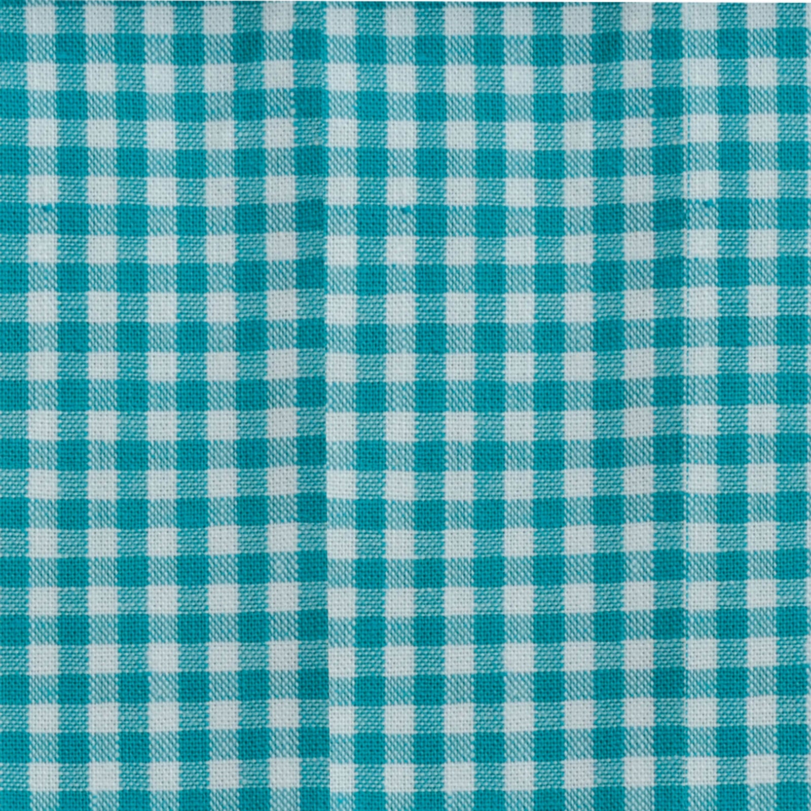 Vaessen creative • coco-ton katoen stof 45x50cm basic turkoois ruit