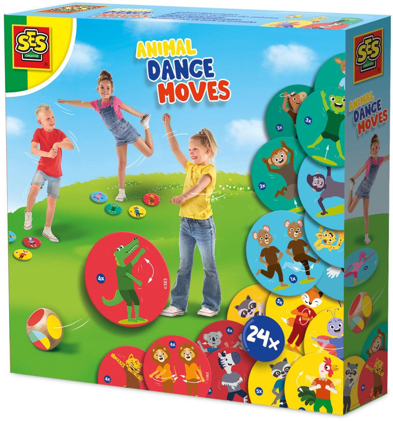 Ses creative dieren dance moves - 24 kaarten met dobbelsteen - vanaf 3 jaar - bewegingsspel - schoencadeautjes sinterklaas