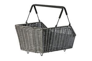 Basil fietmand cento rattan look met mik bevestiging 22 liter 41 x 25 x 12 cm - bruin