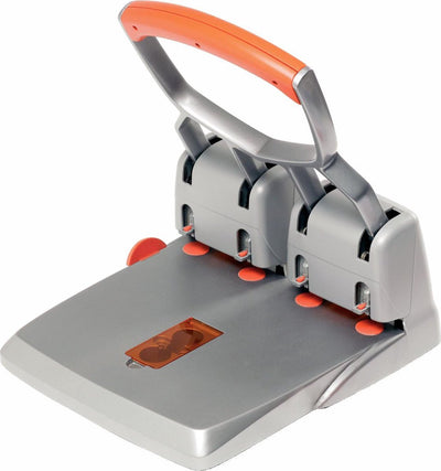 Rapid supreme heavy duty perforator hdc150 4-gaats - perforeert tot 150 vel - zilver oranje