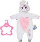 Baby born unicorn onesie - poppenkleding 43cm