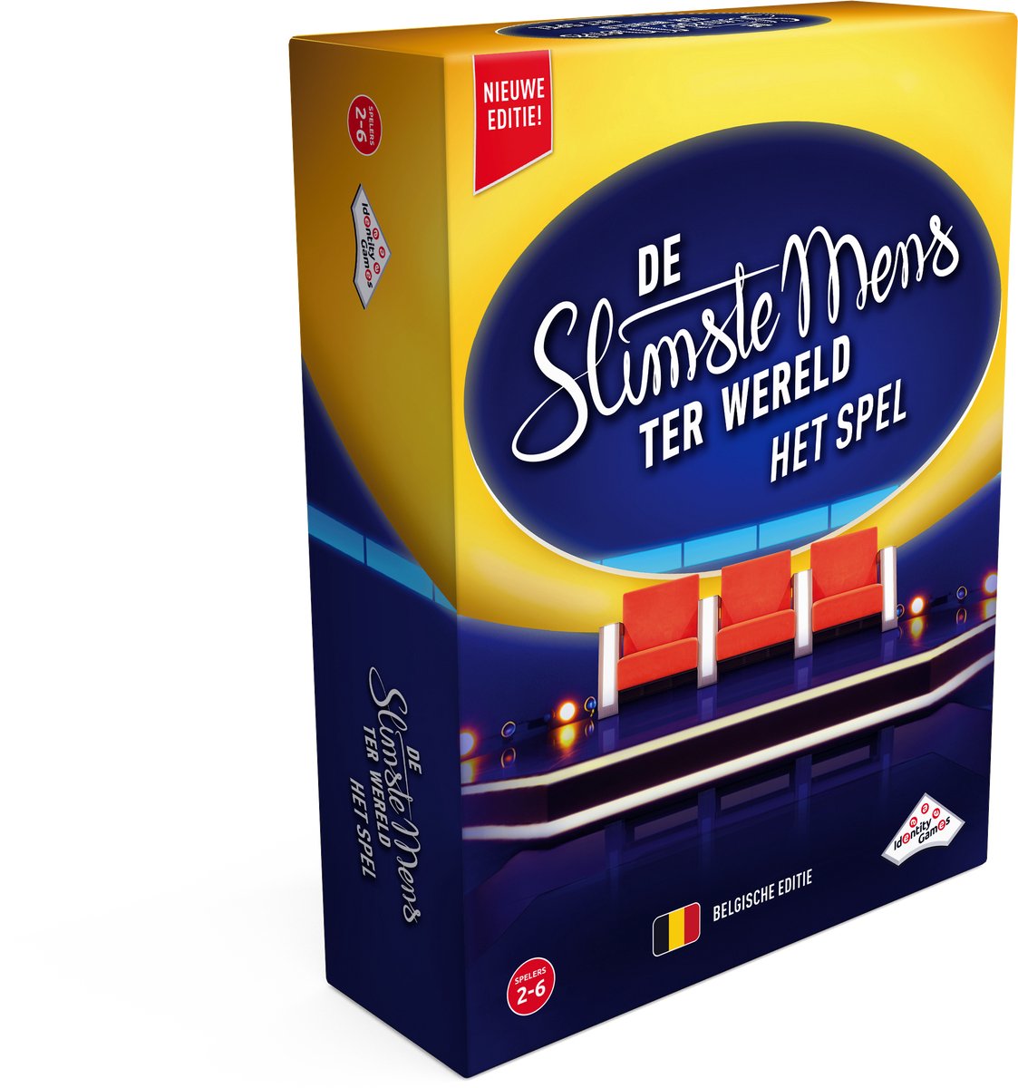 Identity games de slimste mens ter wereld het spel (vlaams) - partyspel - gebaseerd op het tv-programma - inclusief timers
