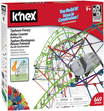 K'nex thrill rides typhoon frenzy roller coaster, 649dlg.
