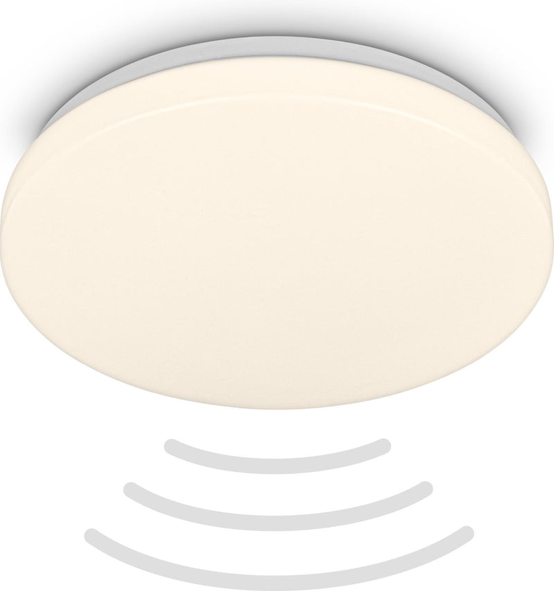 B.k.licht briloner - led badkamerlamp - badkamerverlichting met bewegingsmelder - plafonniére met warm wit licht - ø27 x 6.5 cm