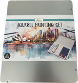 Nassau fine art aquarelverf startersset - 28 stuks - schilderen - waterverf - kunstset - creatief cadeau - metalen opbergblik - afbeelding 1