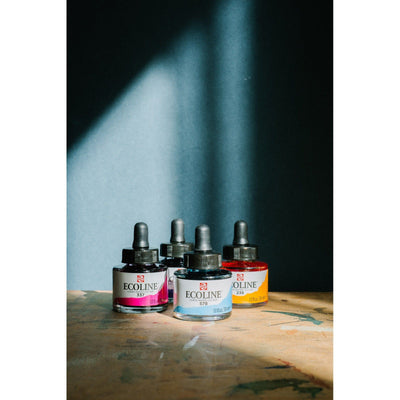Ecoline • vloeibare waterverf fles 30ml hemelsblauw (cyaan) 578