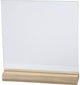 Creativ company creotime glazen plaat met houten voet 10 stuks 15,5 x 15,5 cm