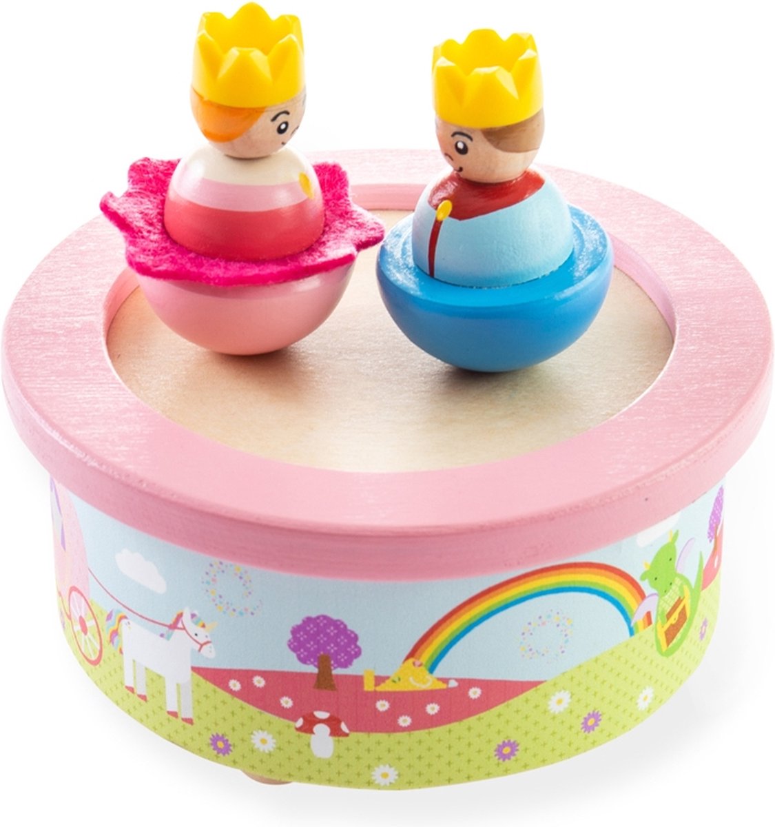 Bigjigs muziekdoosje - prins prinses - sprookjes - 12,3x6,3cm