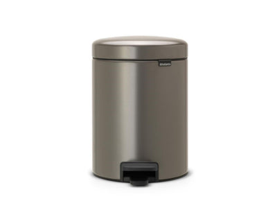 Brabantia pedaalemmer newicon 5l platinum met kunststof binnenemmmer