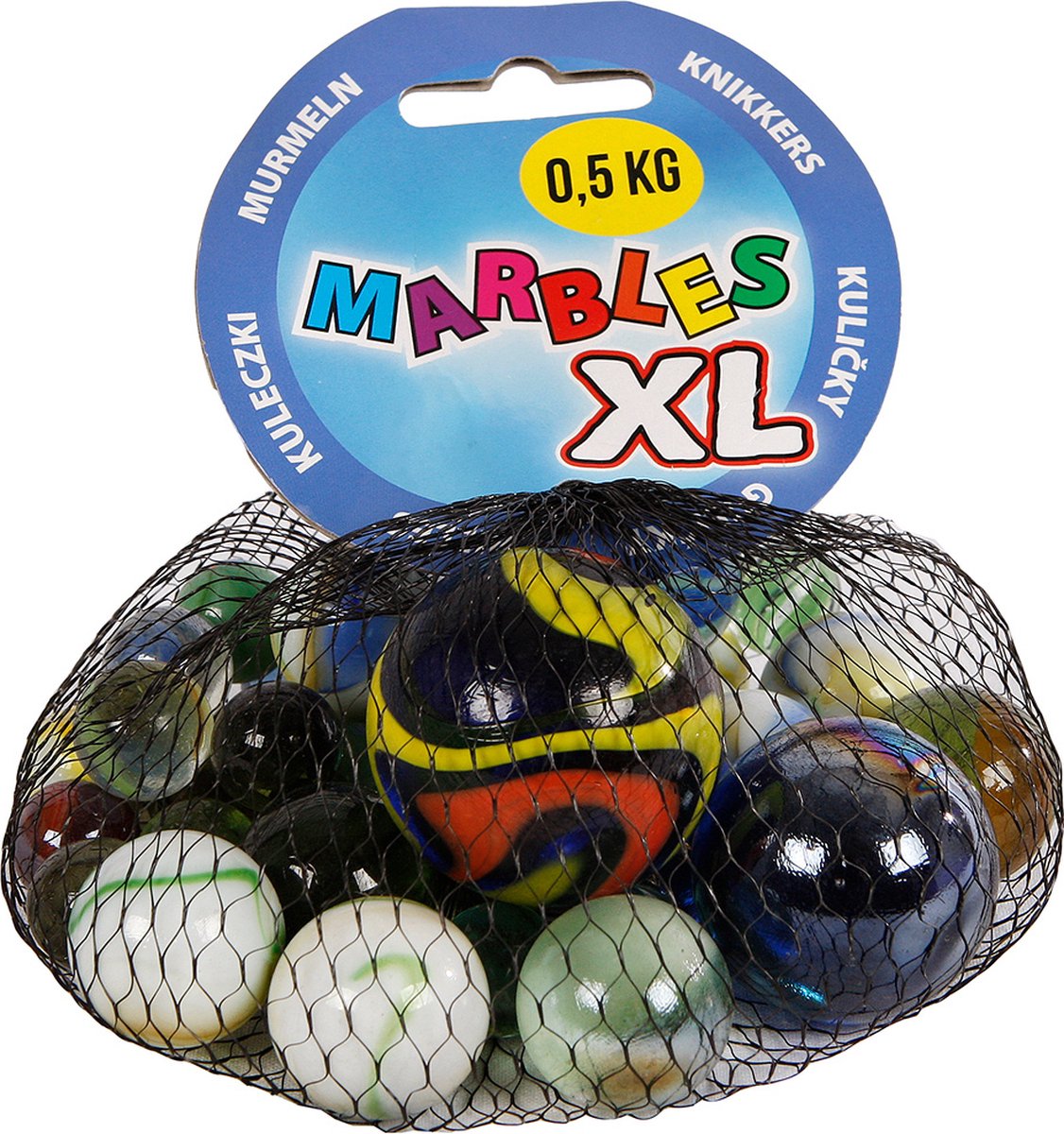 Toys amsterdam hibba knikkers 500 gram in een netje