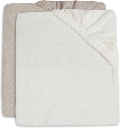 Jollein - aankleedkussenhoes badstof 50x70cm - zachte hoes baby aankleedkussen - ivory nougat - 2 stuks