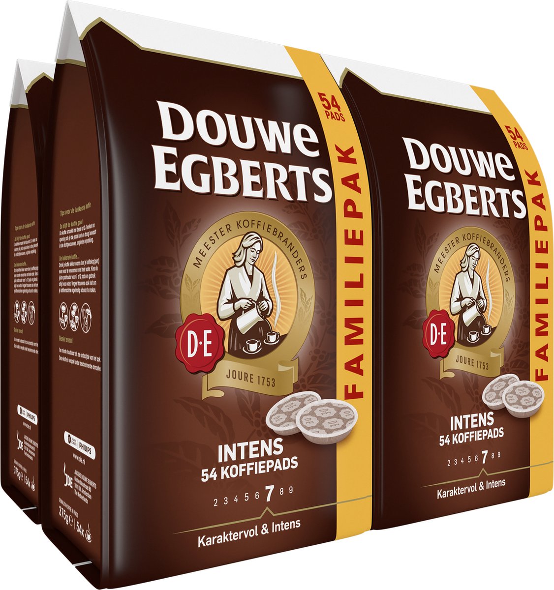 Douwe egberts intens koffiepads - 4 x 54 pads