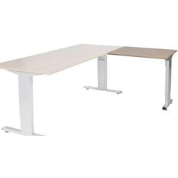 Aanbouwtafel schaffenburg lin-pla086-hava-m25 80x60x65-85cm havana kers, zilver