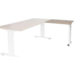 Aanbouwtafel schaffenburg lin-pla086-havw-m25 80x60x65-85cm havana kers, wit