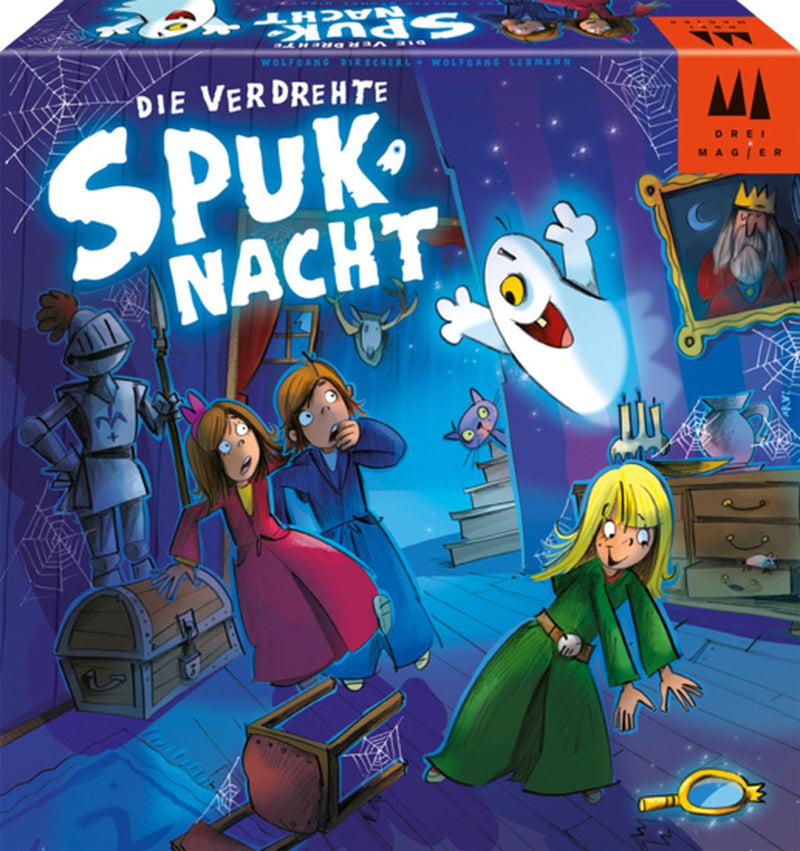 Drie magiers spellen drei magier® - - die verdrehte spuknacht (de verdraaide spooknacht) - coöperatief kinderspel met 3d-spookkasteel - vanaf 5 jaar - 1-4 spelers