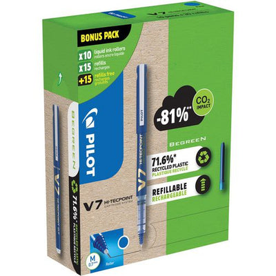 Rollerballpen pilot v7 blauw 0,4 mm