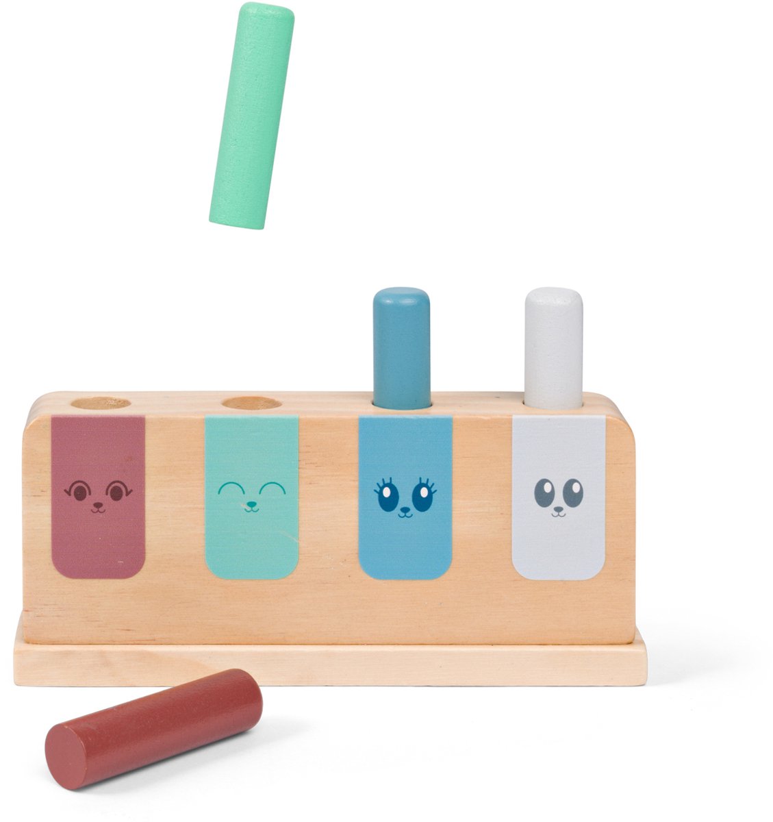 Bs toys pop-up toy ga532 – houten baby speelgoed 18+ maanden – motoriekspel
