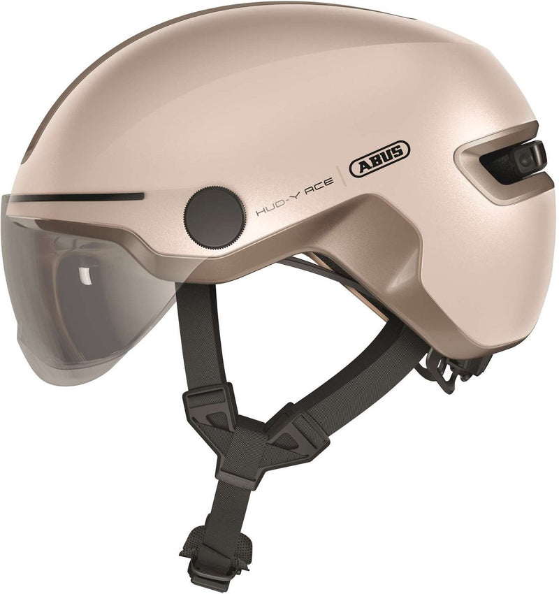 Abus fietshelm hud-y ace champange gold m - 54-58 cm - goud - geschikt voor gebruik op elektrische fietsen - stadsfietsen - 430 g