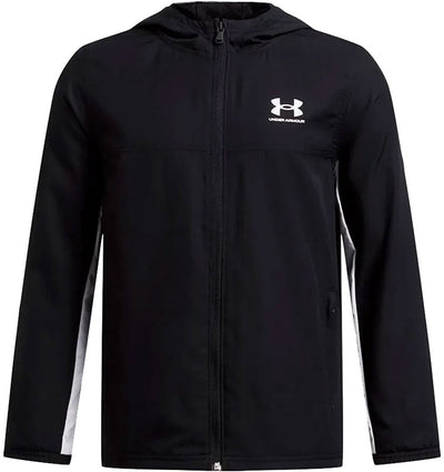 Under armour ua b rival wvn jacket jongens sportvest - zwart