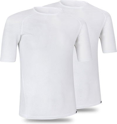 Gripgrab - ultralight mesh 2pack korte mouw base layer zomer fiets ondershirt polygiene zweethemd - wit - heren - maat xl