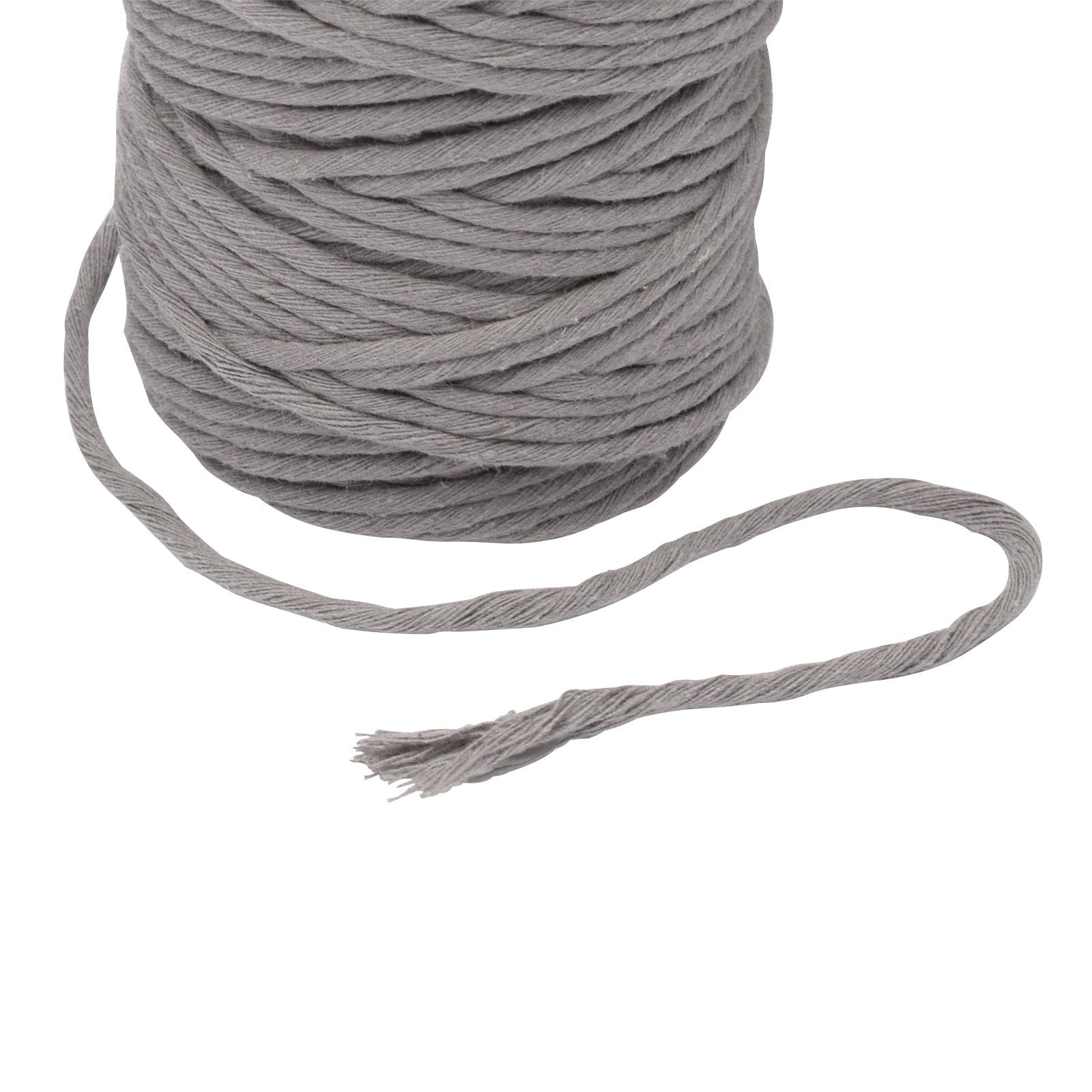 Vaessen creative • macramé touw 3mmx100m donkergrijs