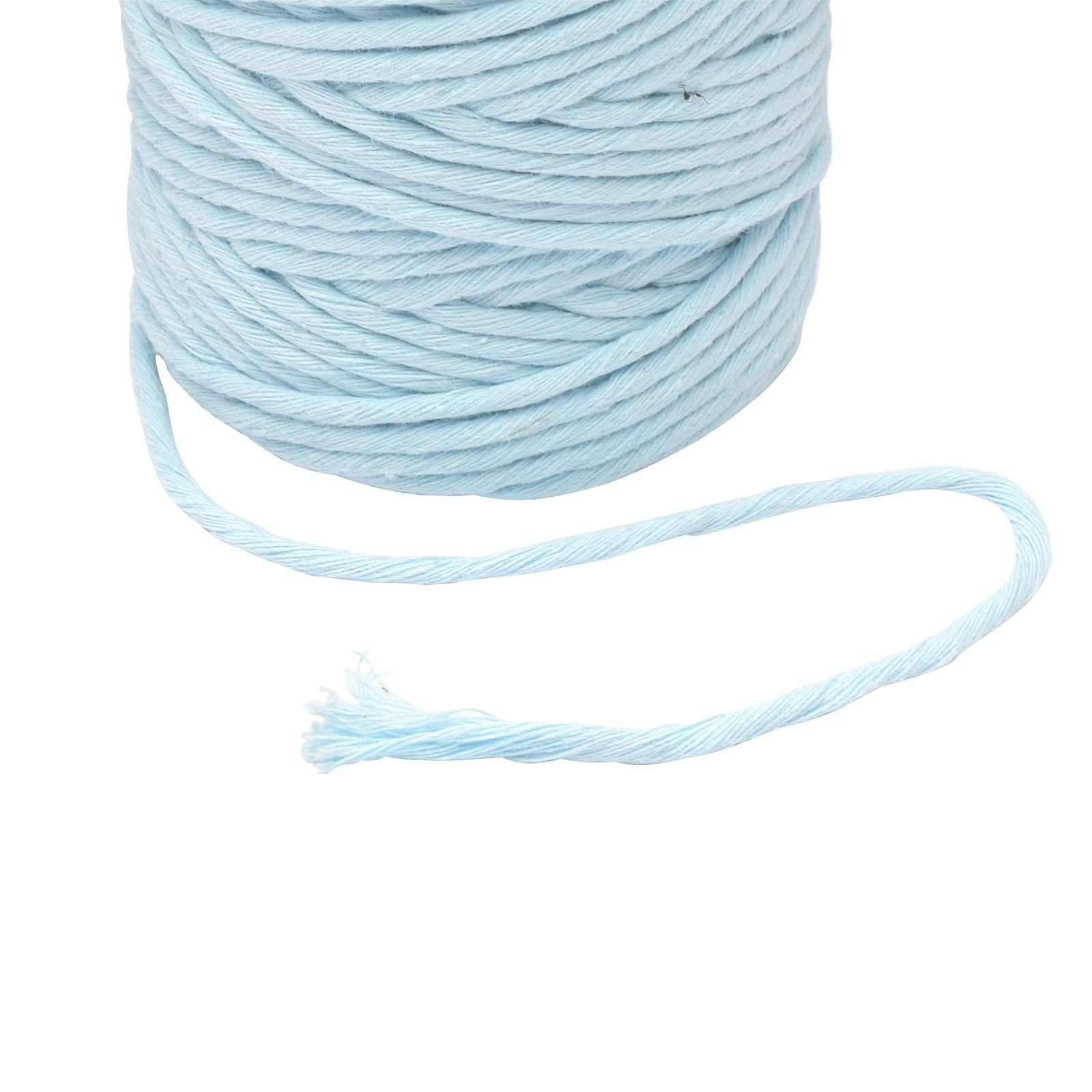 Vaessen creative • macramé touw 3mmx100m lichtblauw