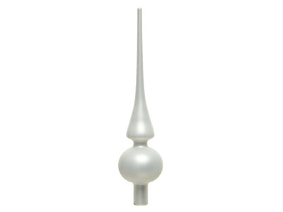 Decoris piek glas mat winterwit ø6x26cm