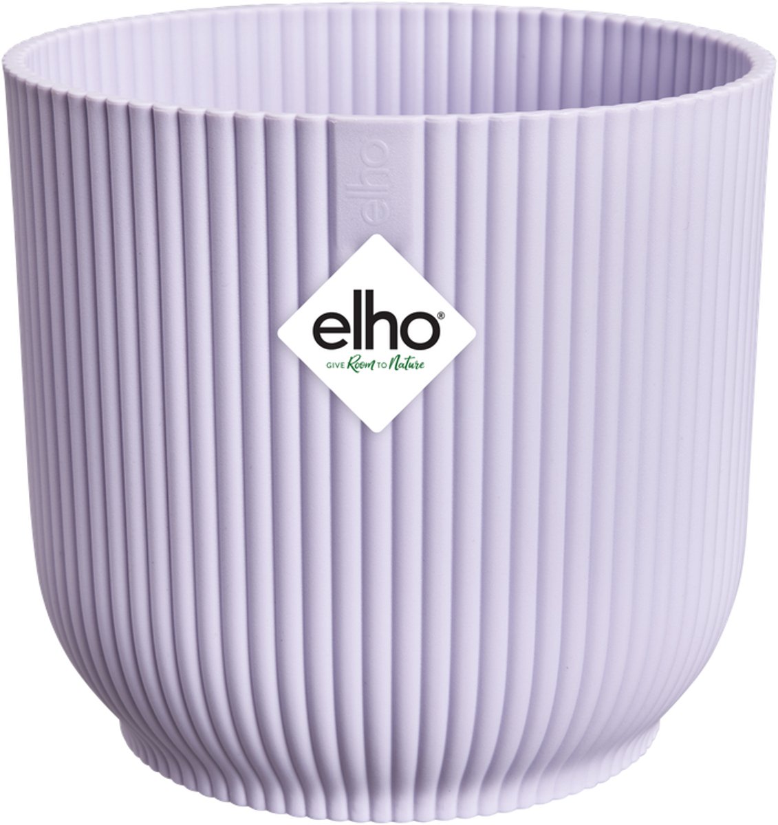 Elho vibes fold rond 18 - bloempot voor binnen - 100% gerecycled plastic - ø 18.4 x h 16.8 cm - zacht lila