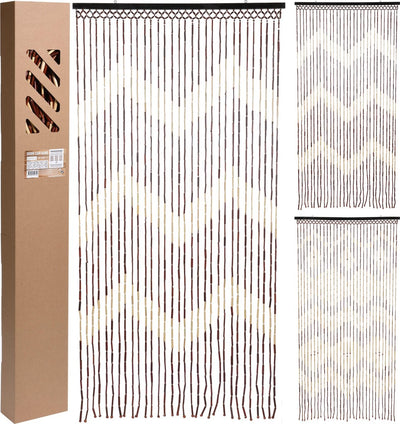 Merkloos sans marque gordijn h s collection buitenkant deur bamboe 90 x 180 cm
